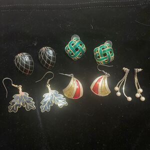 80s vintage earrings lot